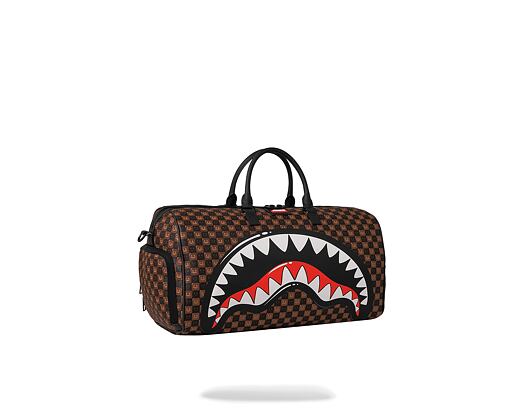 Taška Sprayground - Sharks In Paris Wtf Bubble Brown Check Duffle