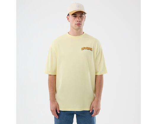 Triko New Era - Branded Beach Party Graphic Oversized Tee - Yellow
