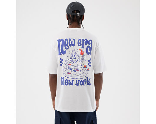 Triko New Era - Branded PIzza Time Graphic Oversized Tee - White