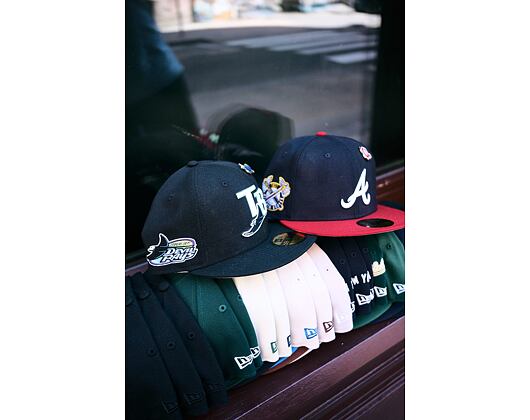 Kšiltovka New Era - MLB IMAGE DROP Cooperstown Icon 59FIFTY - Atlanta Braves - Navy / Scarlet