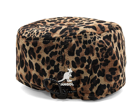 Kšiltovka Kangol - Interlock Pillbox Cap - Leopard Tan