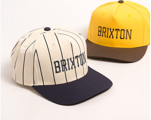 Kšiltovka Brixton - Homerun Snapback - Off White/Washed Navy