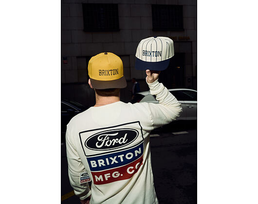 Kšiltovka Brixton - Homerun Snapback - Off White/Washed Navy