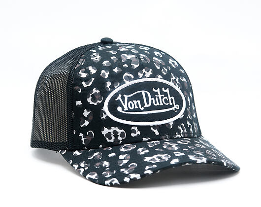 Dámská Kšiltovka BASEBALL AVEC ALLOVER LEOPARD FOIL ARGENT ET PATCH VD