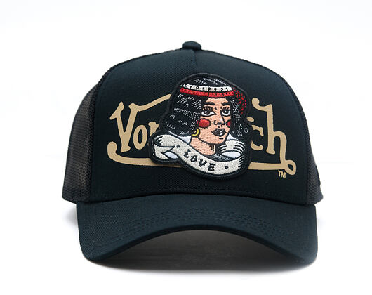 Kšiltovka Von Dutch - Trucker - Love Patch - Black