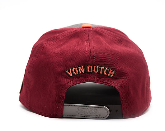 Kšiltovka Von Dutch - Semi Curve - Patch Premium - Red / Orange