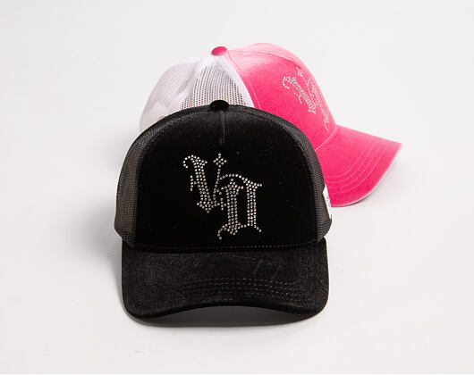 Dámská Kšiltovka Von Dutch - Baseball - Velvet Rhinestone Logo - Black