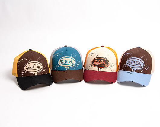 Kšiltovka Von Dutch - Baseball - Print & Embroidery - Yellow / Brown