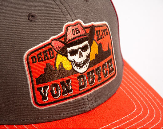 Kšiltovka Von Dutch - Semi Curve - Patch Premium - Red / Orange