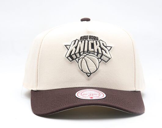 Kšiltovka Mitchell & Ness - NBA Brown And Cream Pro Snapback - New York Knicks - Cream