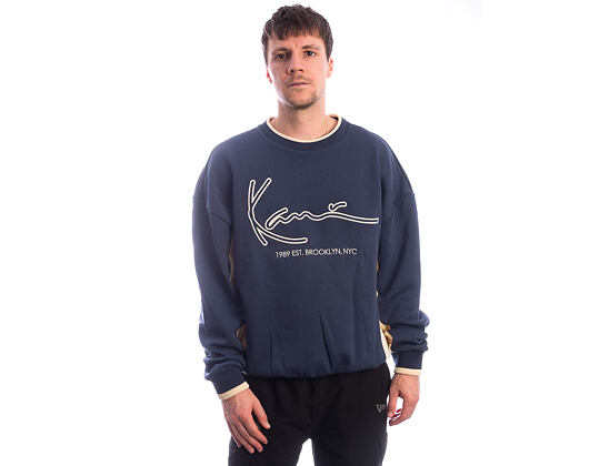 Mikina Karl Kani - Signature BRK Insert Oversized Crew - Blue