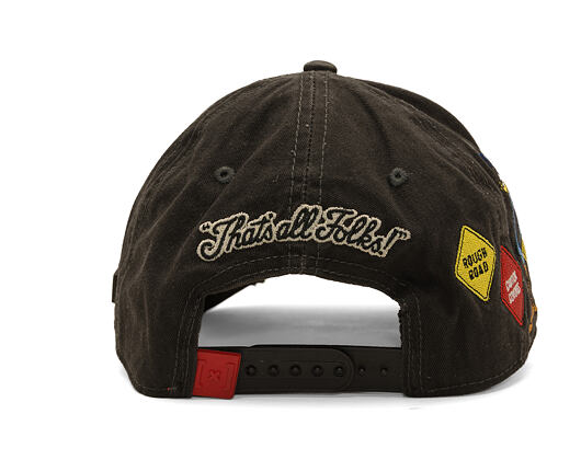 Kšiltovka Capslab - Looney Tunes Baseball Cap - Wile E. Coyote Caution Distressed - Black