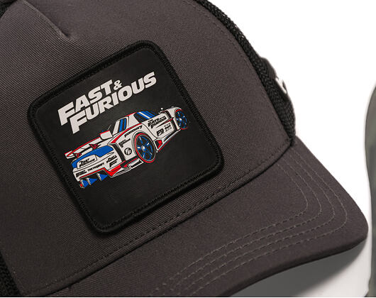Kšiltovka Capslab - Fast & Furious Trucker - Tokyo Drift - Grey / Black