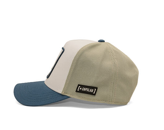 Kšiltovka Capslab - Batman Trucker - Dark Knight Sketch - Off White / Blue