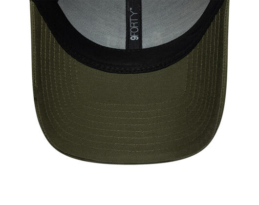 Kšiltovka New Era - Branded Gem Patch Distress 9FORTY - New Olive