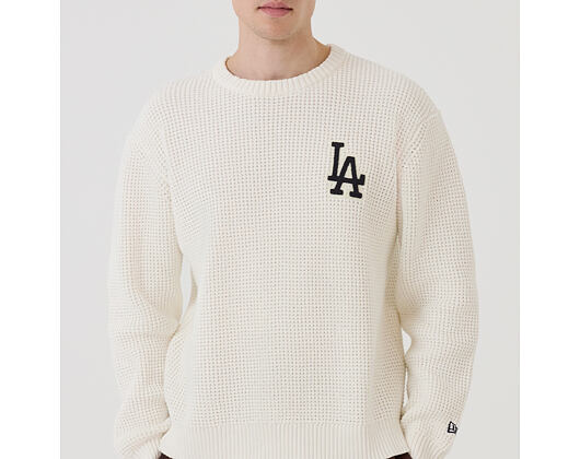 Mikina New Era - MLB Waffle Knit Crew - LA Dodgers - Off White