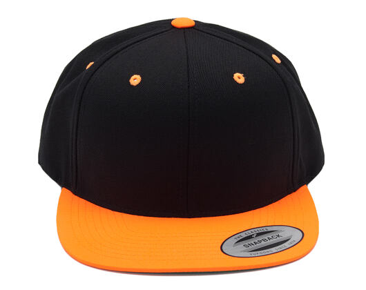 Kšiltovka Yupoong Flexfit 2Tone Black/Neon Orange