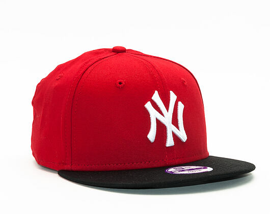 Dětská Kšiltovka New Era Cotton Block New York Yankees Scarlet/Black/White Snapback Youth