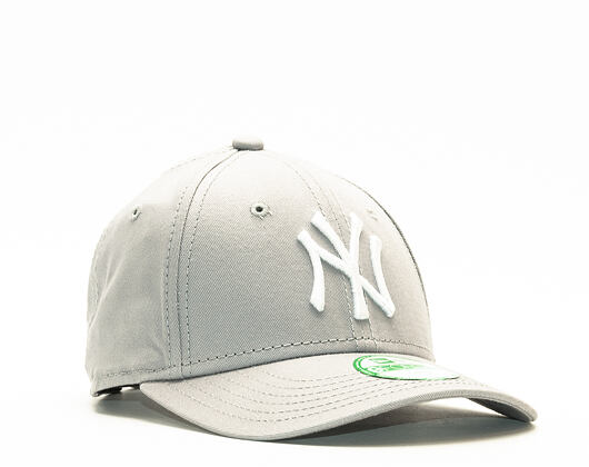 Dětská Kšiltovka New Era League Basic New York Yankees Grey/White Child 9FORTY Strapback