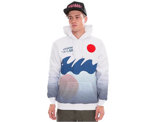 Mikina s kapucí Pink Dolphin Rising Sun Hoodie White