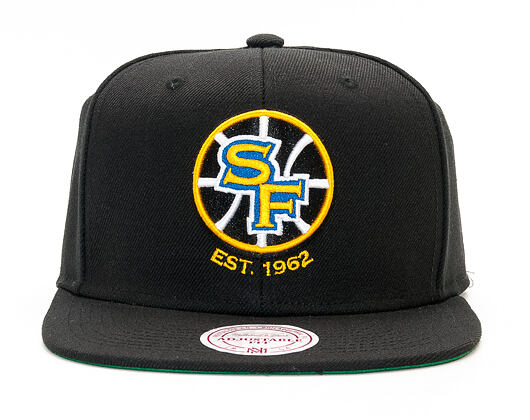 Kšiltovka Mitchell & Ness Solid Team Colour San Francisco Warriors Black Snapback