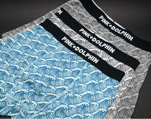 Boxerky Pink Dolphin Wave Boxer Briefs 3 Pack Multicolor