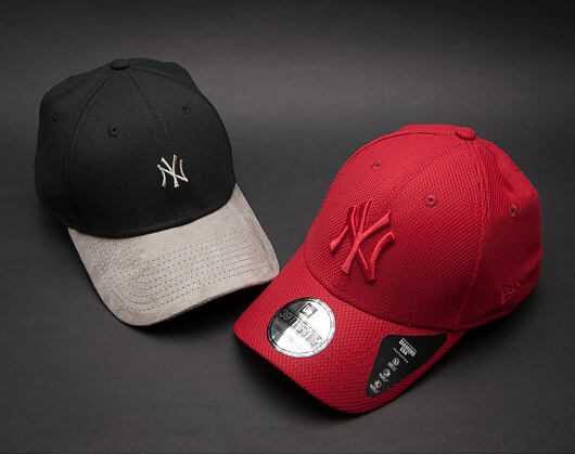 Kšiltovka New Era Suede Viz Mini Logo New York Yankess Black/Gray 39THIRTY Stretchfit