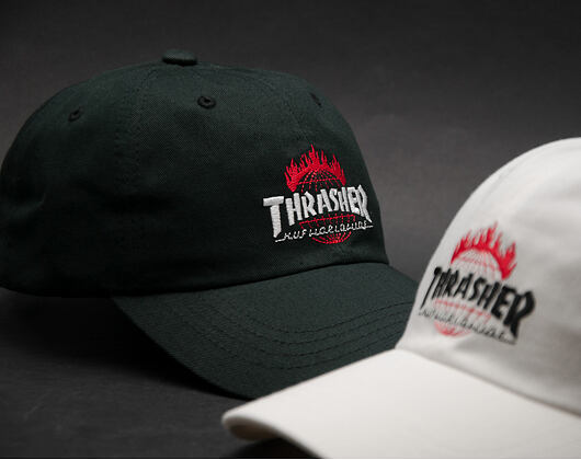 Kšiltovka HUF Thrasher Curve Visor Black Strapback