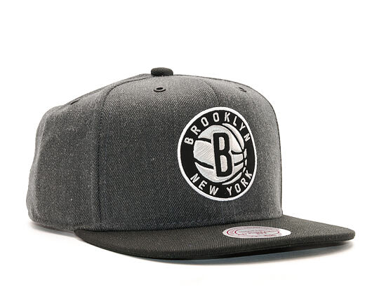 Kšiltovka Mitchell & Ness G3 Logo Brooklyn Nets Grey/Black Snapback