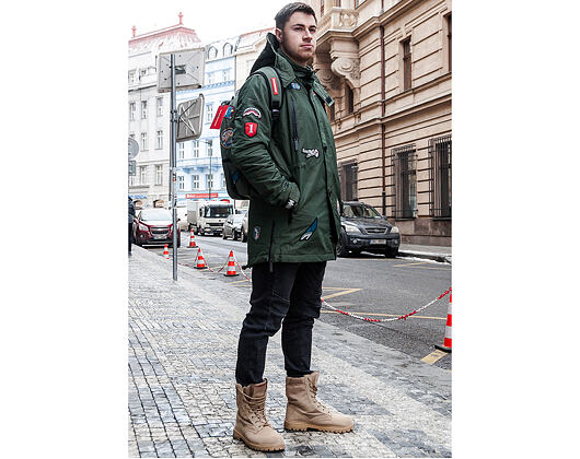 Bunda Sprayground Army Patches Parka Green