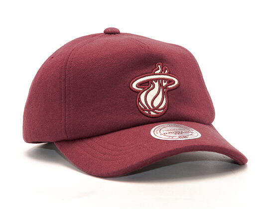 Kšiltovka Mitchell & Ness Throwback Miami Heat Burgundy Snapback