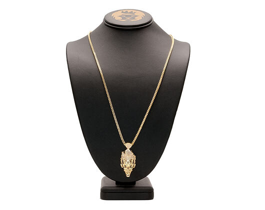 Pozlacený Řetízek na krk King Ice The 14K Gold 3D Joker Necklace from Batman