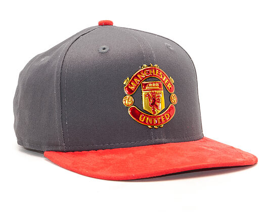 Kšiltovka New Era Suede Visor Manchester United Grey 9FIFTY Snapback