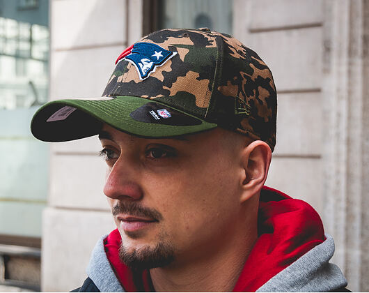 Kšiltovka New Era Camo Team Stretch New England Patriots 39THIRTY Woodland Camo/Official Team Color