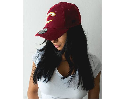 Kšiltovka New Era The League Cleveland Cavaliers White C Logo 9FORTY Official Team Colors Strapback