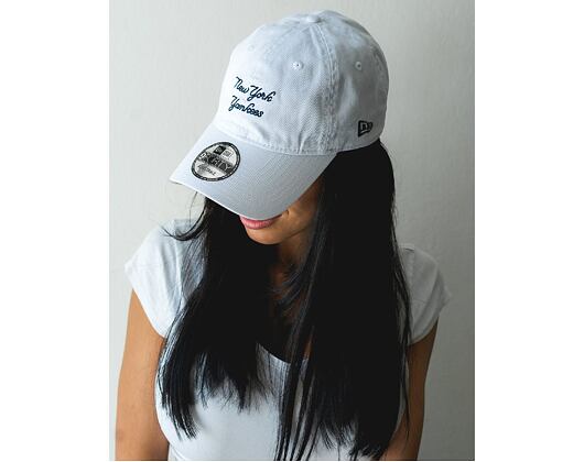 Kšiltovka New Era Sunbleach Unstructured New York Yankees 9FORTY White Strapback