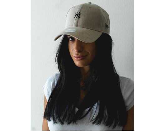 Dámská Kšiltovka New Era Linen Small Logo New York Yankees 9FORTY Camel Strapback