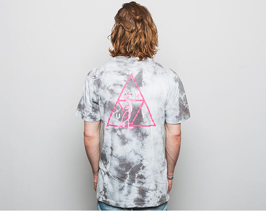 Triko HUF Pink Panther Triple Triangle Grey Crystal Wash