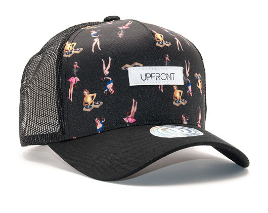 Kšiltovka UPFRONT Pin-Up Vinyl Baseball Trucker Black Snapback