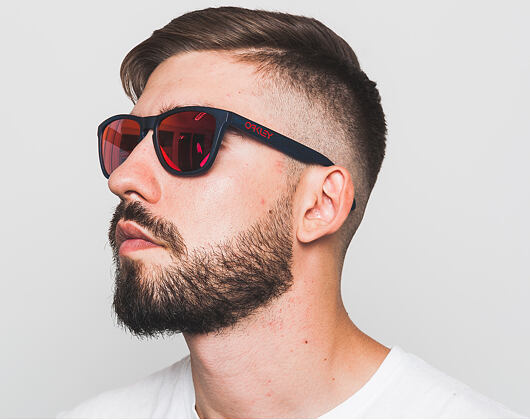 Sluneční Brýle Oakley Frogskins Matte Blue Woodgrain/Torch Iridium OO9013-B555