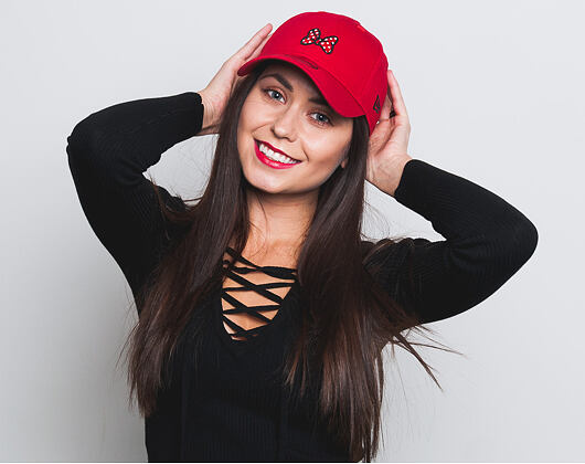 Dětská Kšiltovka New Era Jr Disney Minnie Mouse 9FORTY Youth Scarlet Strapback