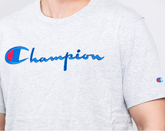 Triko Champion Crewneck T-Shirt Classic Logo Grey 210972