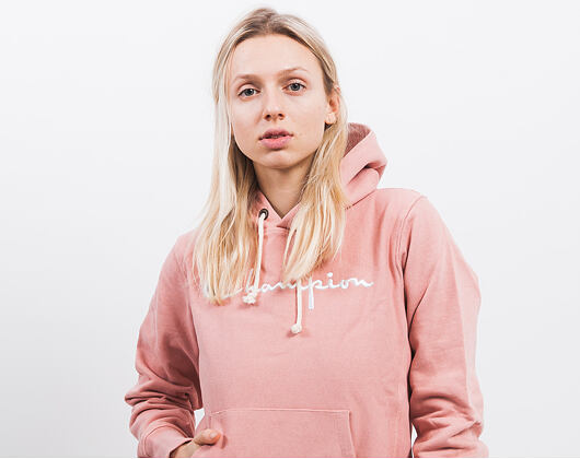 Dámská Mikina S Kapucí Champion Embroidered Logo Hooded Sweatshirt Pink 110034-RTN