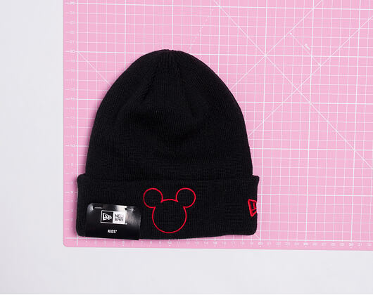 Dětský Kulich New Era Disney Knit Mickey Mouse Youth Black/Scarlet