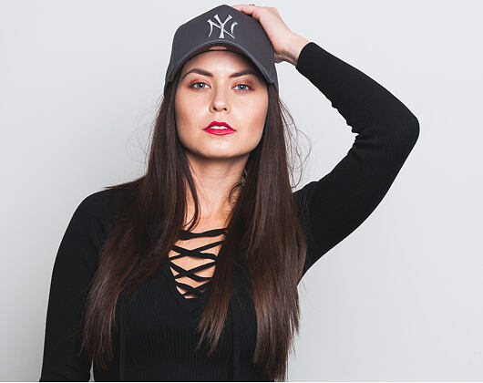 Kšiltovka New Era League Essential A Frame New York Yankees 9FORTY Grey Heather/Black Snapback