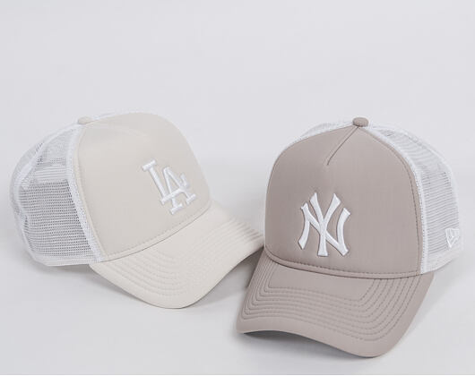 Dámská Kšiltovka New Era Essential A-Frame Trucker New York Yankees 9FORTY Gray/White Snapback