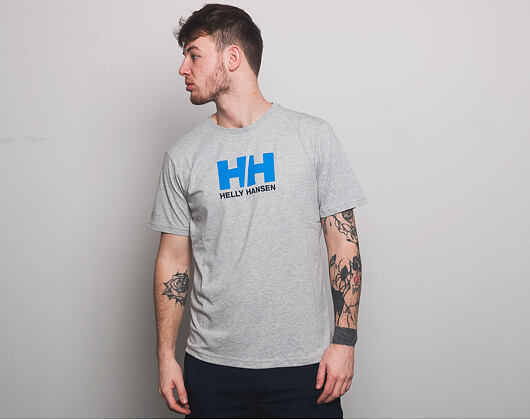 Triko Helly Hansen Logo T-Shirt Grey Melange
