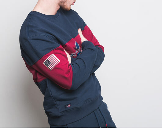 Mikina New Era World Hood Crew Night Shift Navy/Cardinal