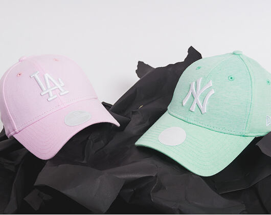 Dámská Kšiltovka New Era Jersey Los Angeles Dodgers 9FORTY Pink/White Strapback