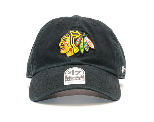 Kšiltovka 47 Brand Clean Up Chicago Blackhawks Black Strapback